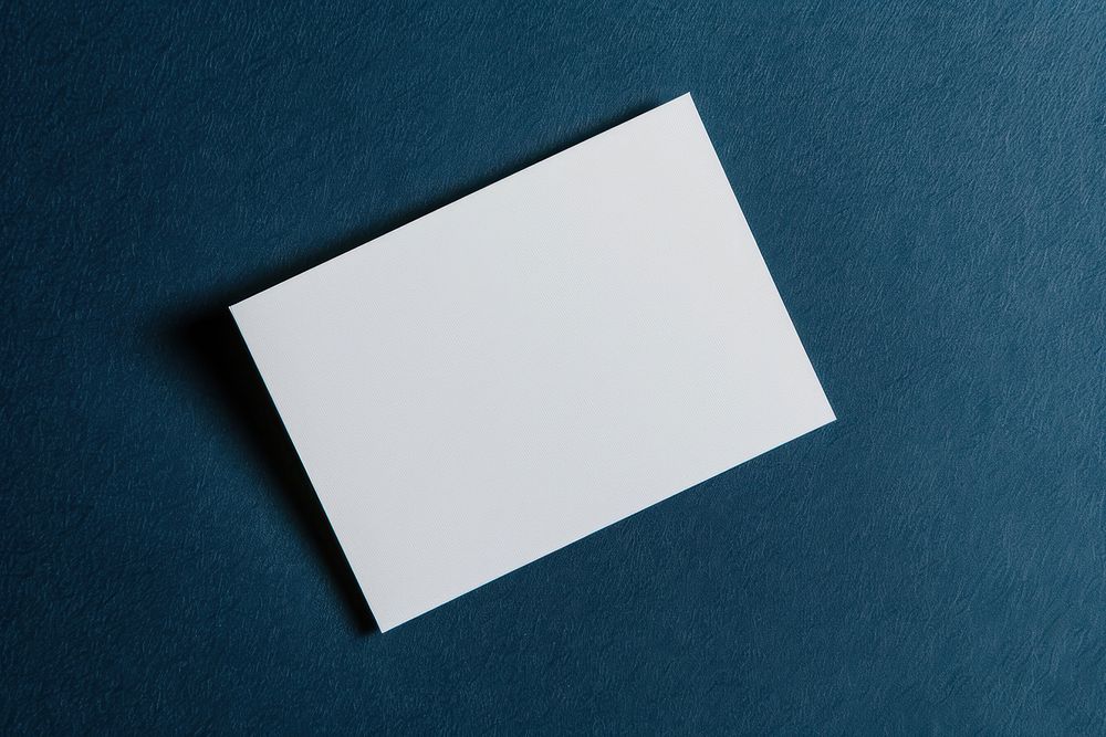 White paper mockup text business card.