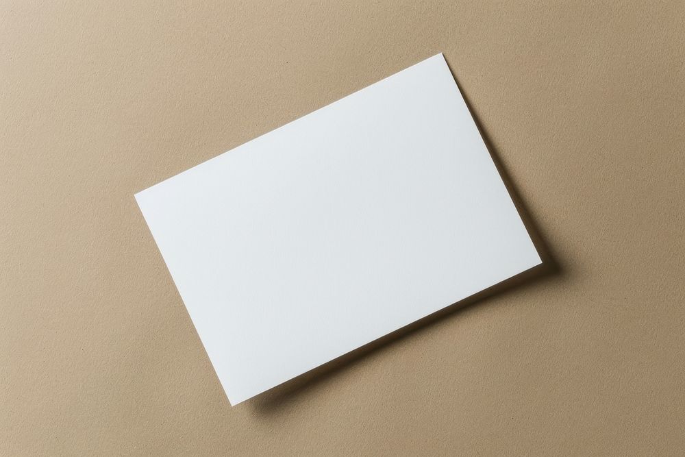 White paper mockup text business card white board.
