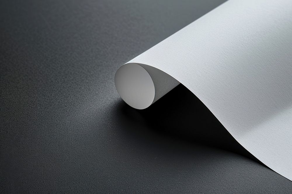 A4 paper mockup aluminium steel.