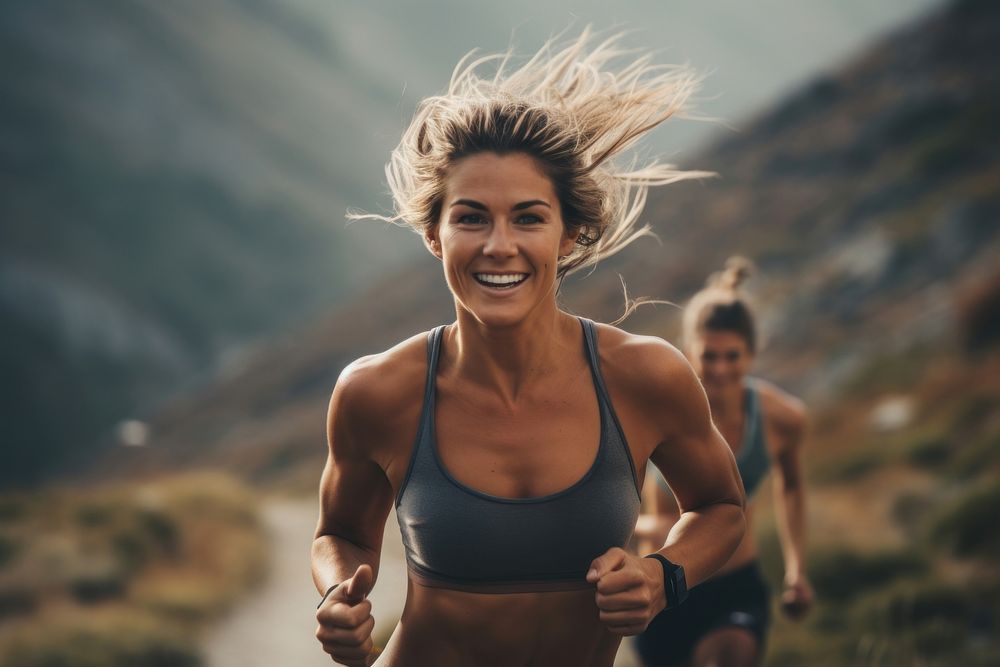 Running woman jogging female.