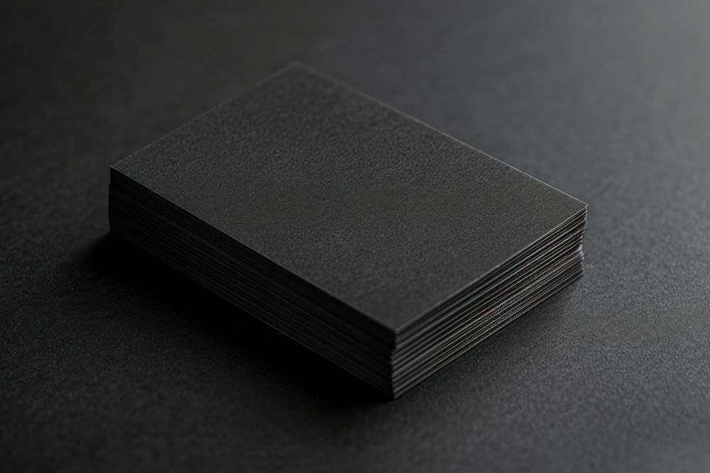 Colbalt business card mockup black paper text.