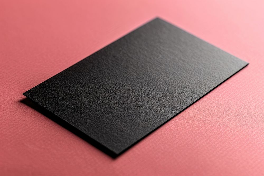 Black business card mockup paper blackboard text.
