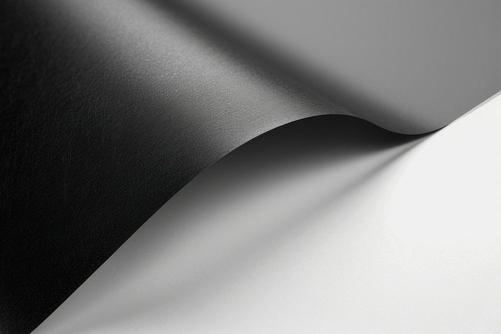 Black hard paper mockup aluminium steel gray.