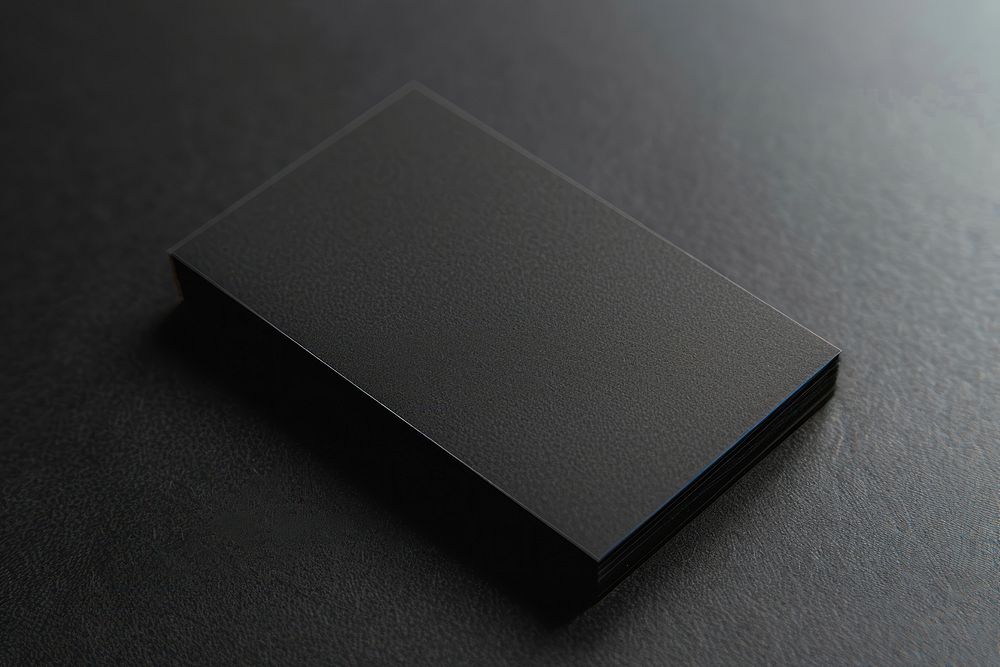 Business card mockup black electronics hardware.