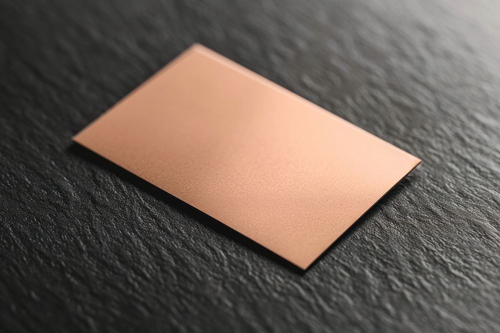 Rose gold business card mockup paper text.
