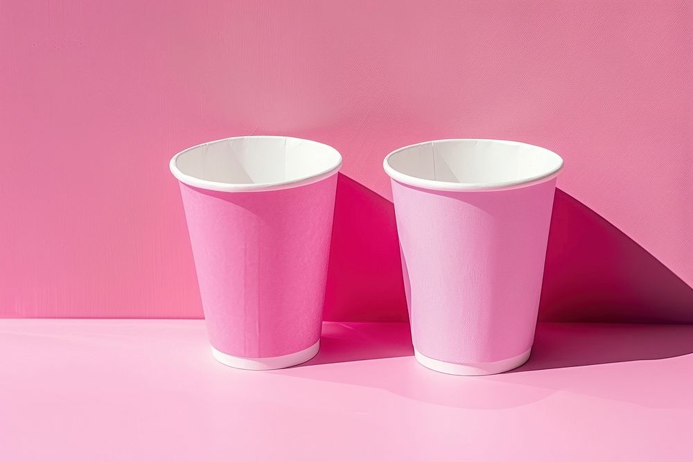 Paper cup mockup porcelain pottery mug.
