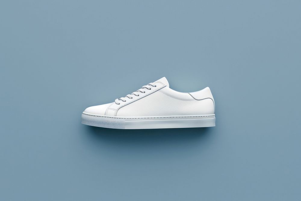 White sneaker mockup clothing footwear apparel.