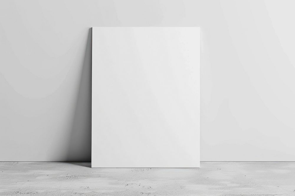 Poster mockup white white board.