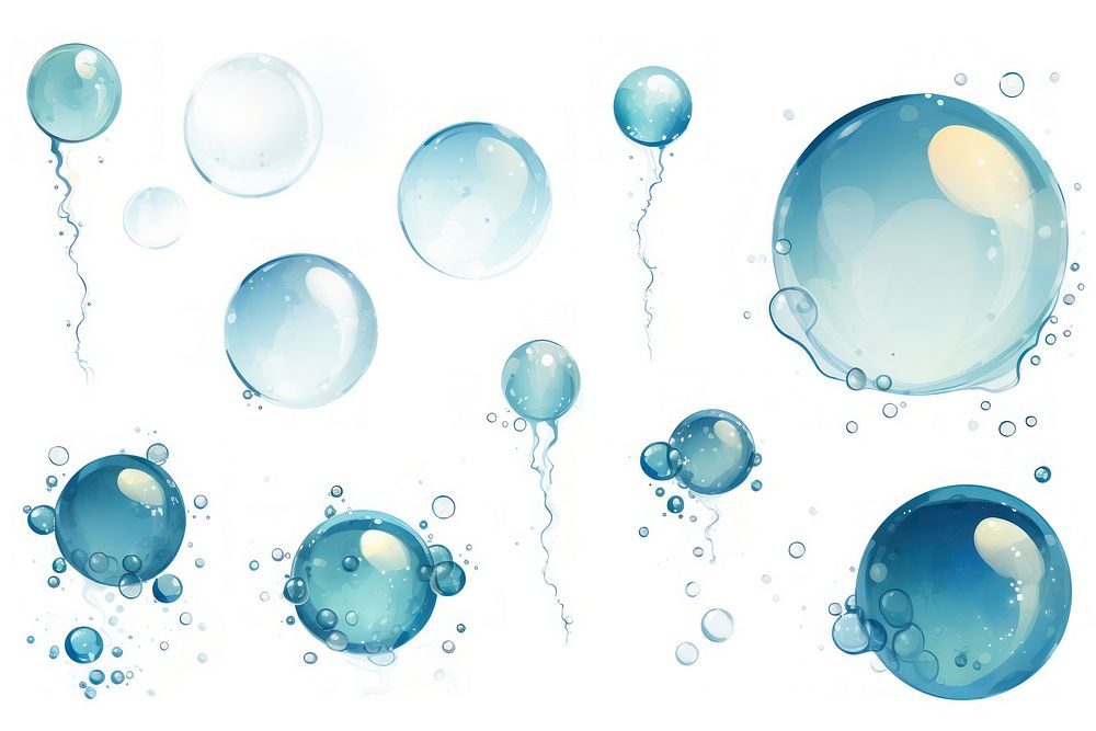 Ocean bubbles droplet sphere.