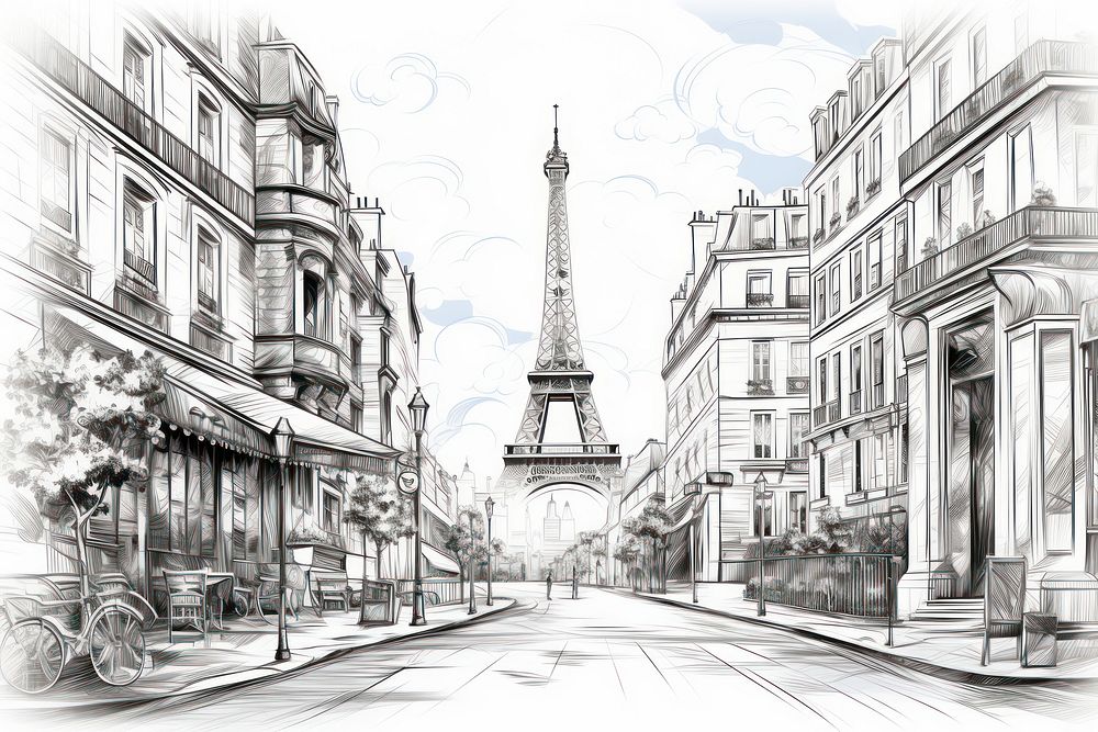 Paris street city transportation.