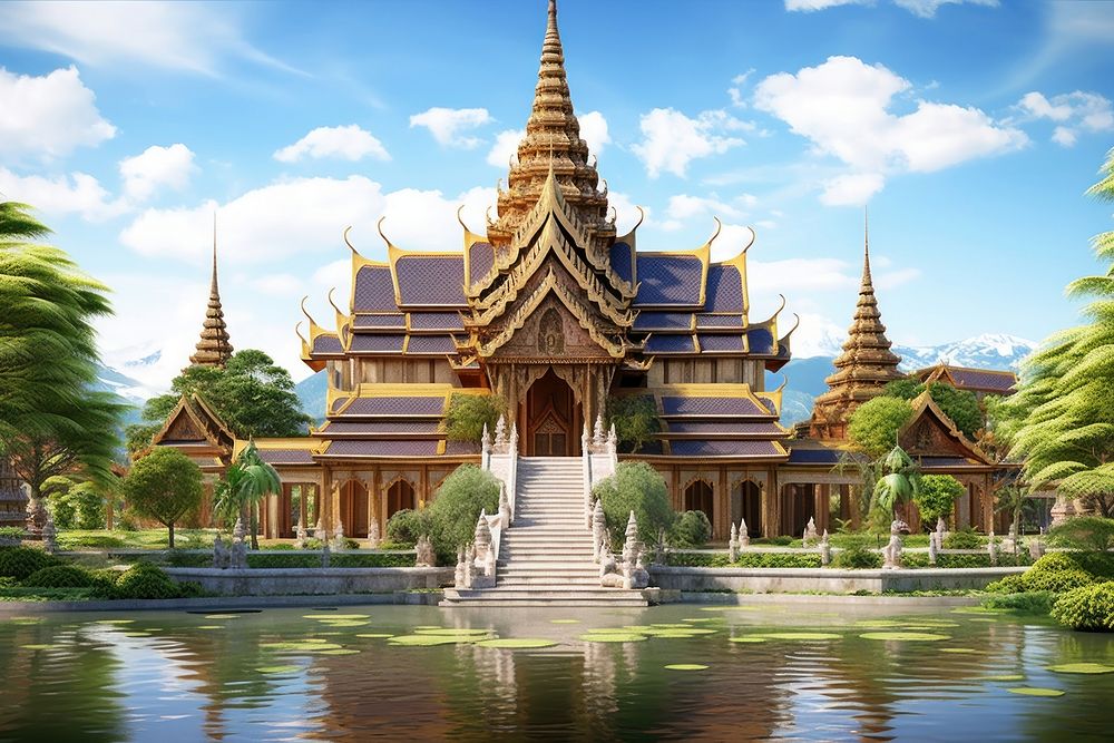 Thai Temple temple architecture outdoors.