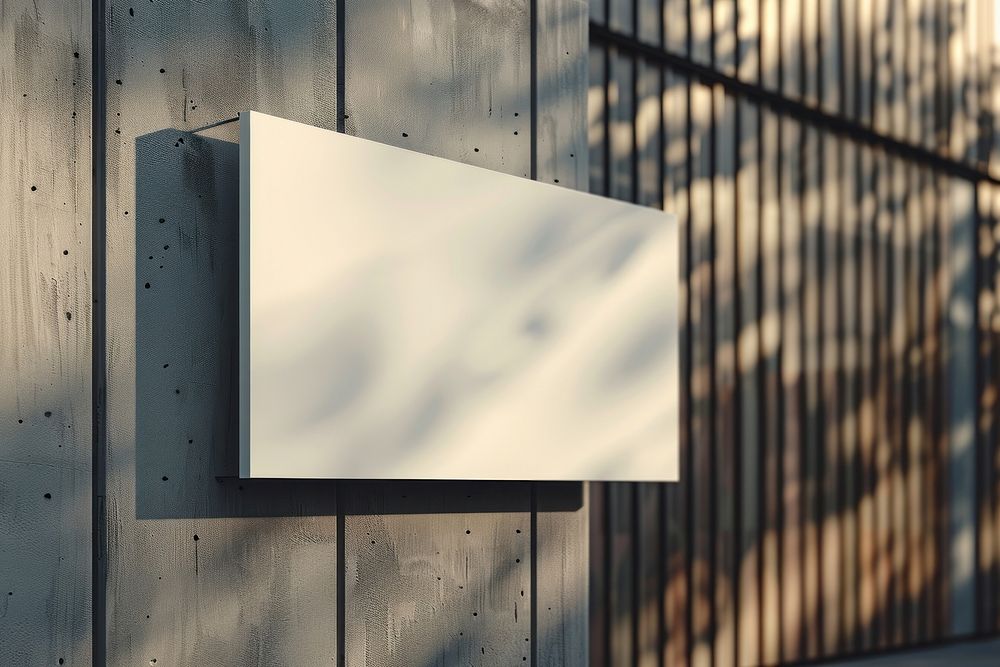 Abstract sign mockups architecture building letterbox.