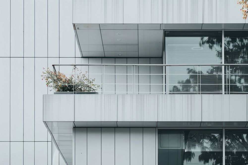 Sign company mockups architecture building balcony.