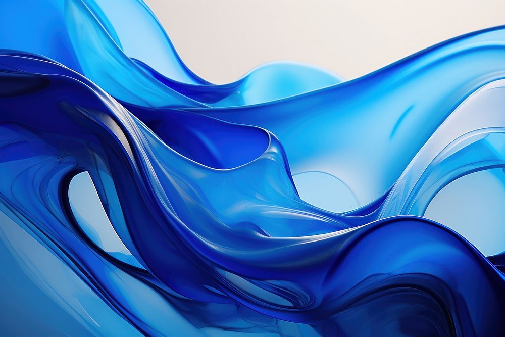 Liquid Painting blue graphics art.