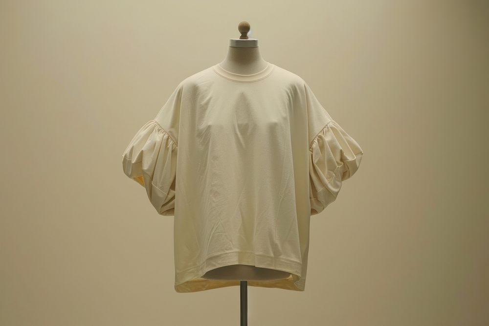 Plastic warp t-shirt packaging mockup clothing apparel blouse.