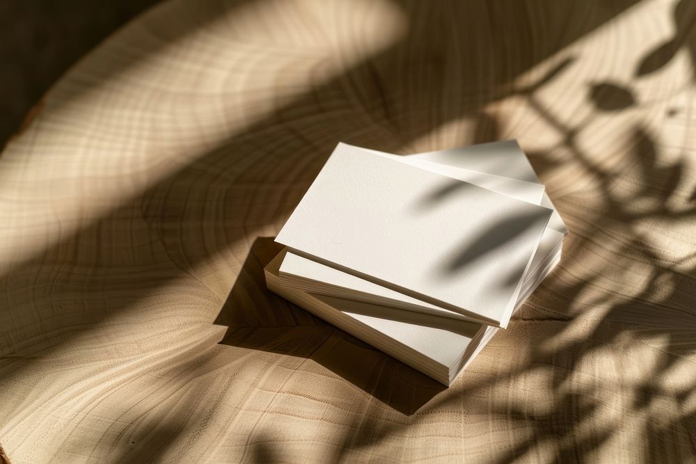 White business card mockup publication person paper.