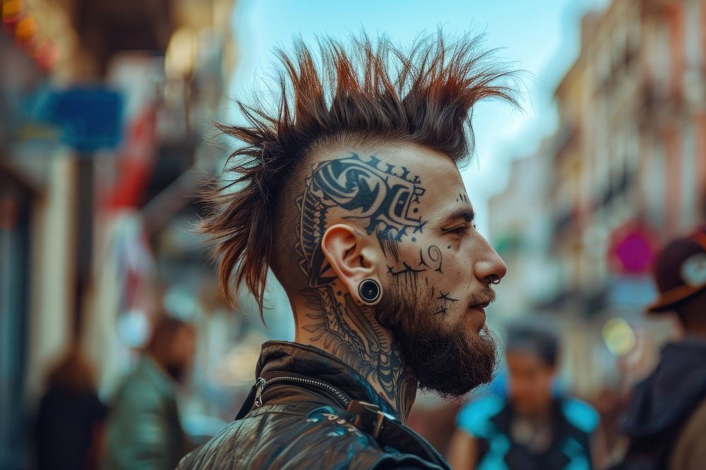 Hairstyle tattoo street adult.