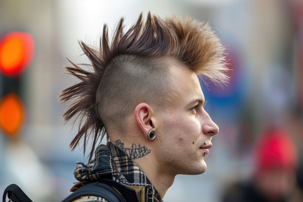 Hairstyle tattoo individuality architecture.