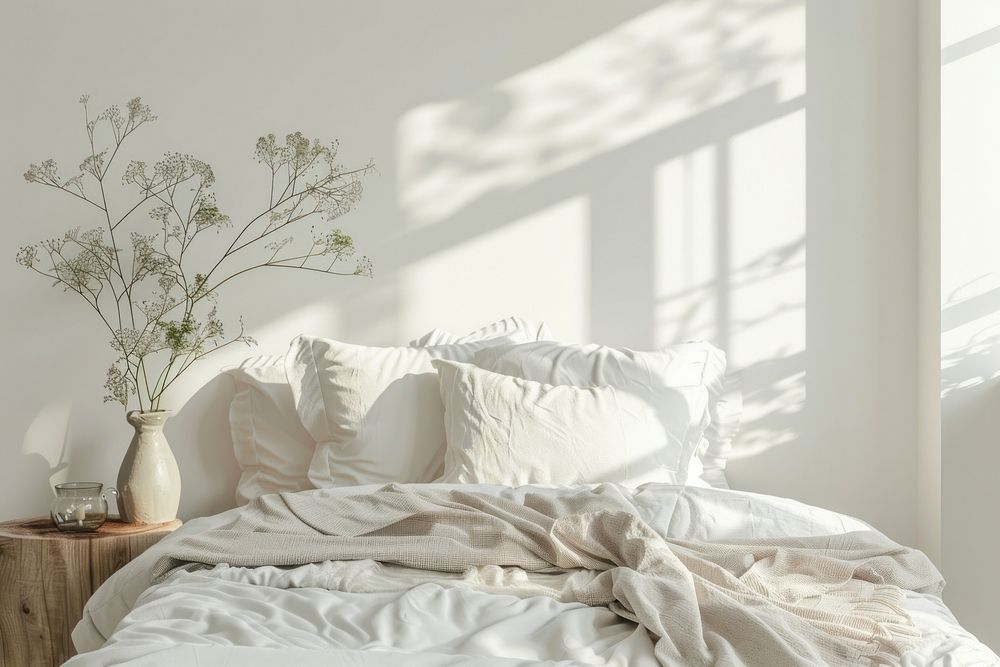 Modern style bedrooom interior furniture cushion pillow.