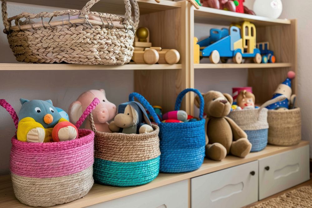 Colorful toy storage baskets accessories handicraft accessory.