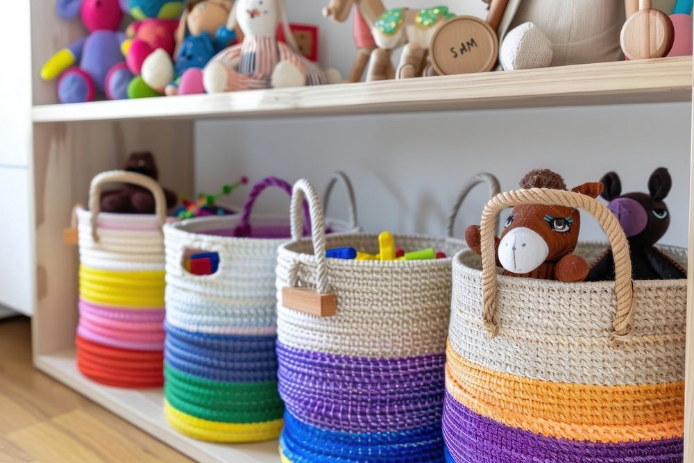 Colorful toy storage baskets accessories handicraft accessory.