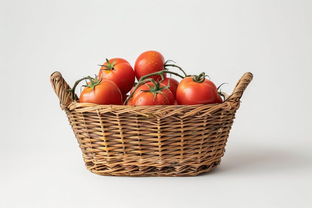 Farmer market vegetable tomato basket.