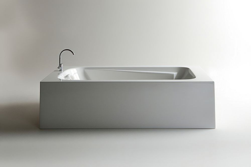 Integrated bathtub bathing jacuzzi person.
