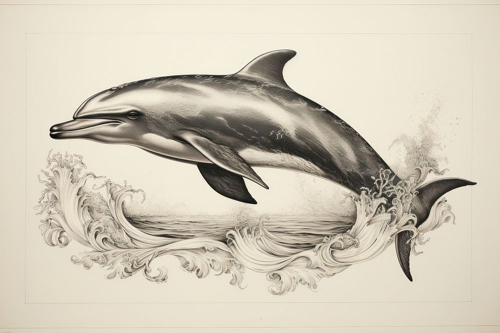 Dolphin drawing dolphin illustrated.
