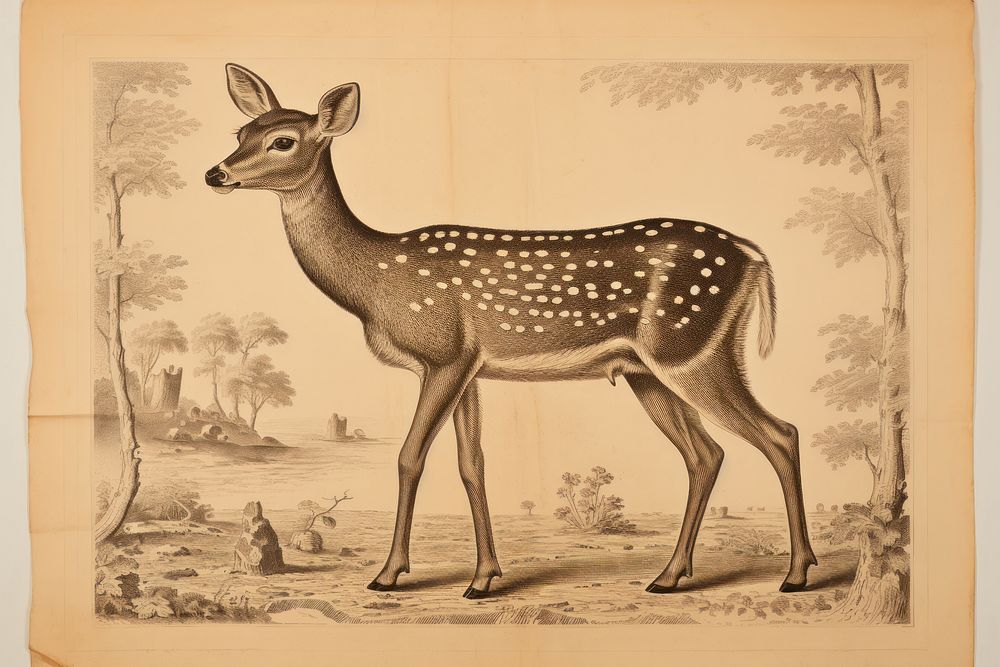 Deer drawing deer illustrated.