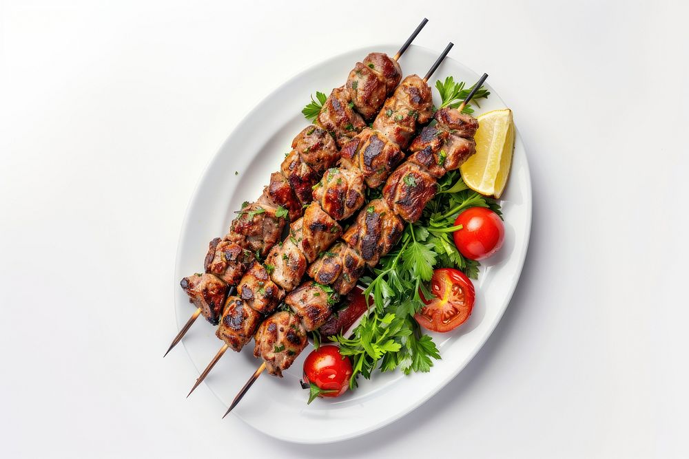 Photo of kebab meat food dish.