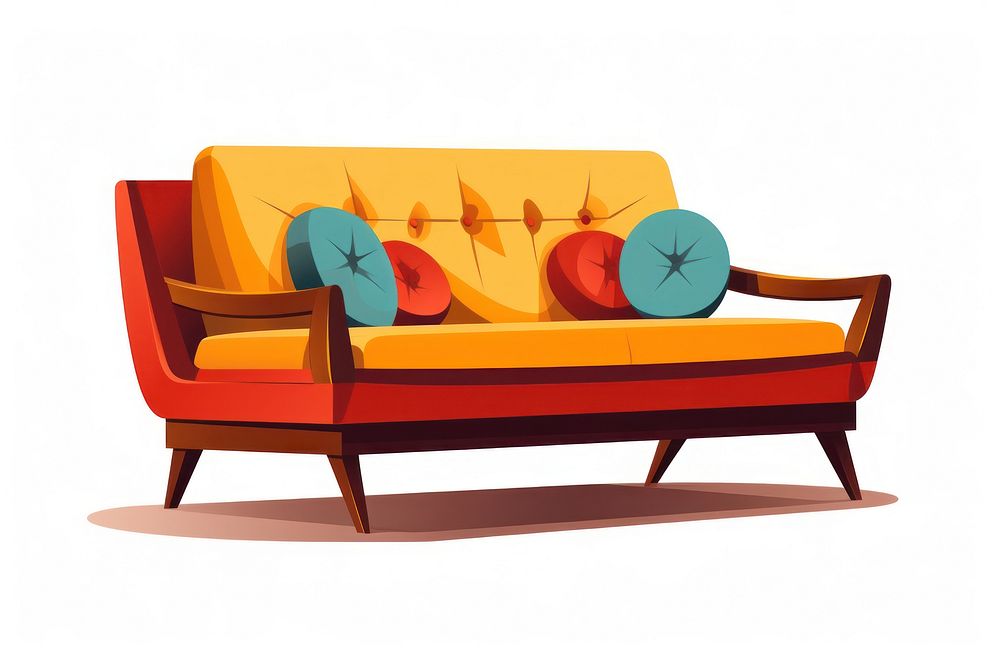 Trendy sofa furniture cushion couch.