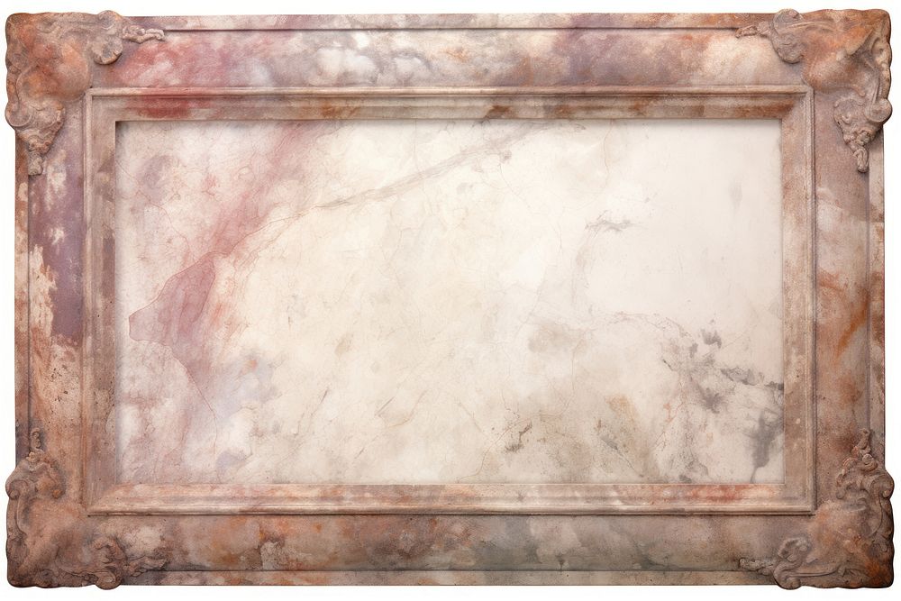 Vintage marble frame backgrounds painting white background.