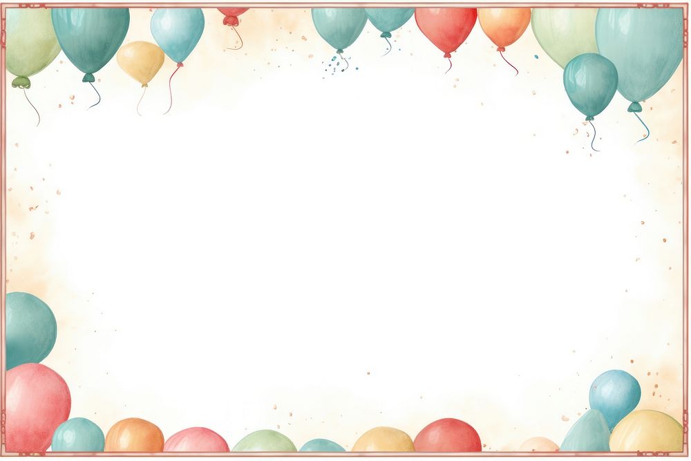 Vintage balloon frame backgrounds paper celebration.
