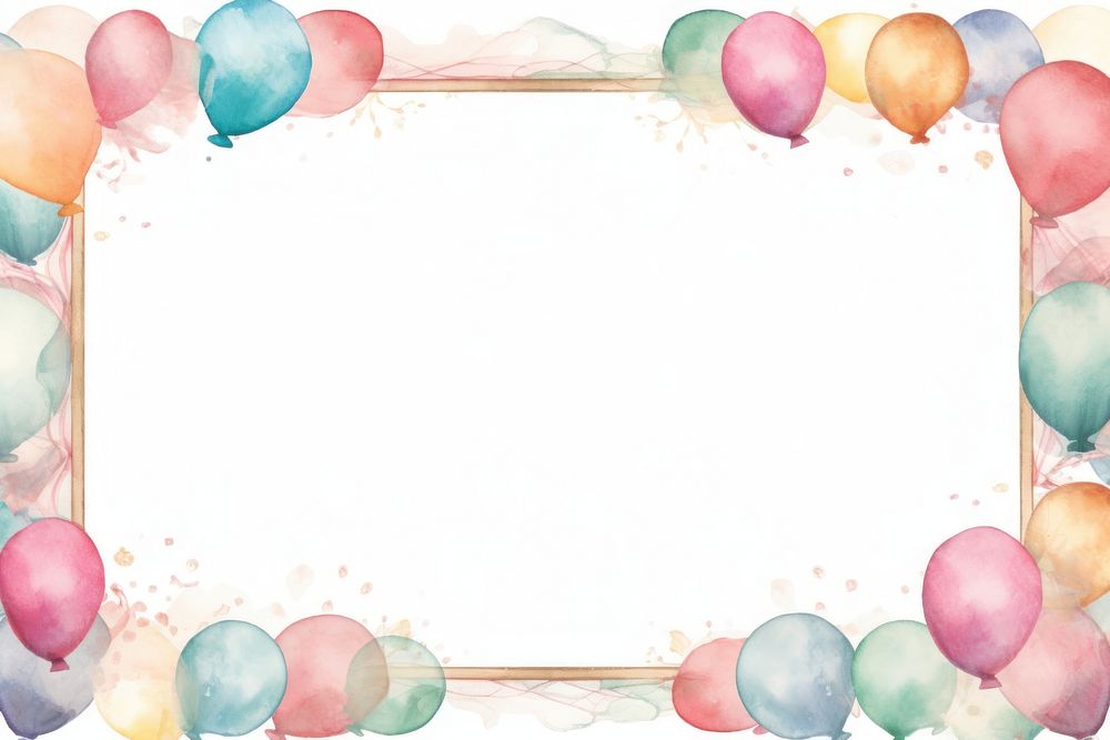 Vintage balloon frame backgrounds paper white background.