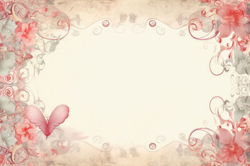 Vintage valentines frame backgrounds pattern flower.