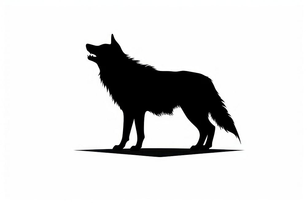 Wolf silhouette animal mammal.