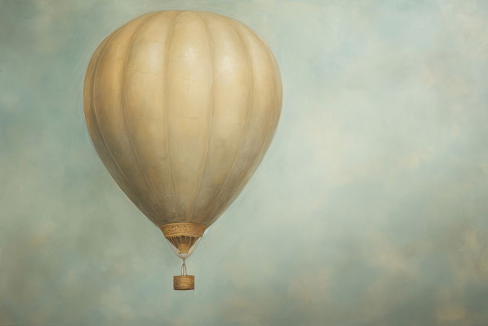 Close up on pale balloon backgrounds aircraft transportation.