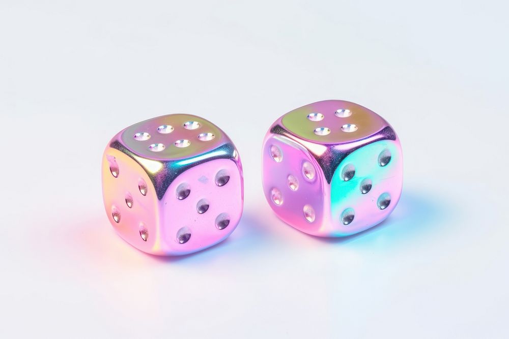 Dice game white background opportunity.