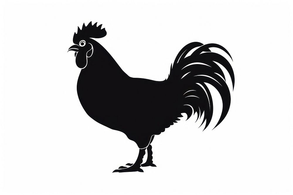 Chicken silhouette poultry rooster.
