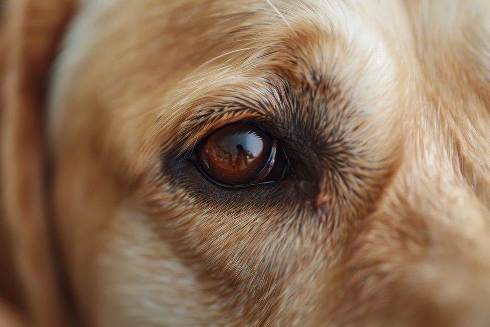 Photo of labrador eye animal mammal puppy.