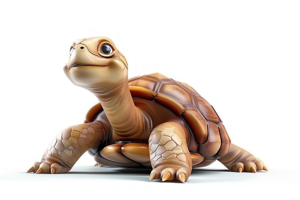 3D Illustration of tortoise dinosaur reptile animal.