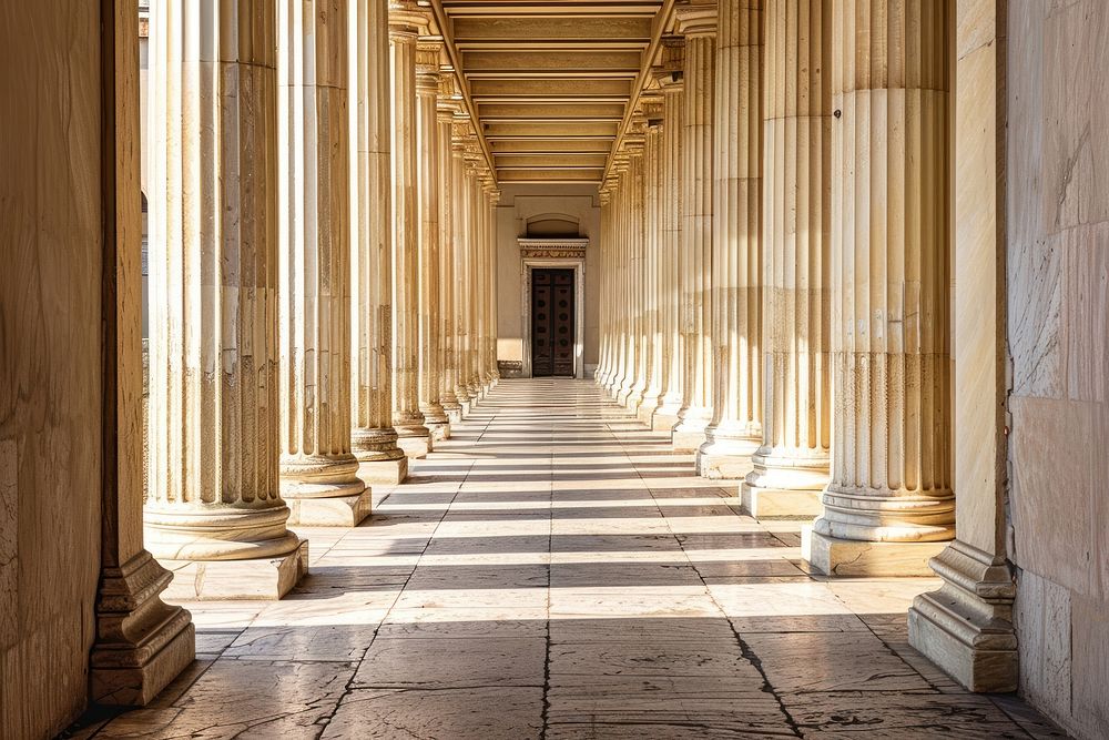 Photo hallway greek pillar architecture | Premium Photo - rawpixel