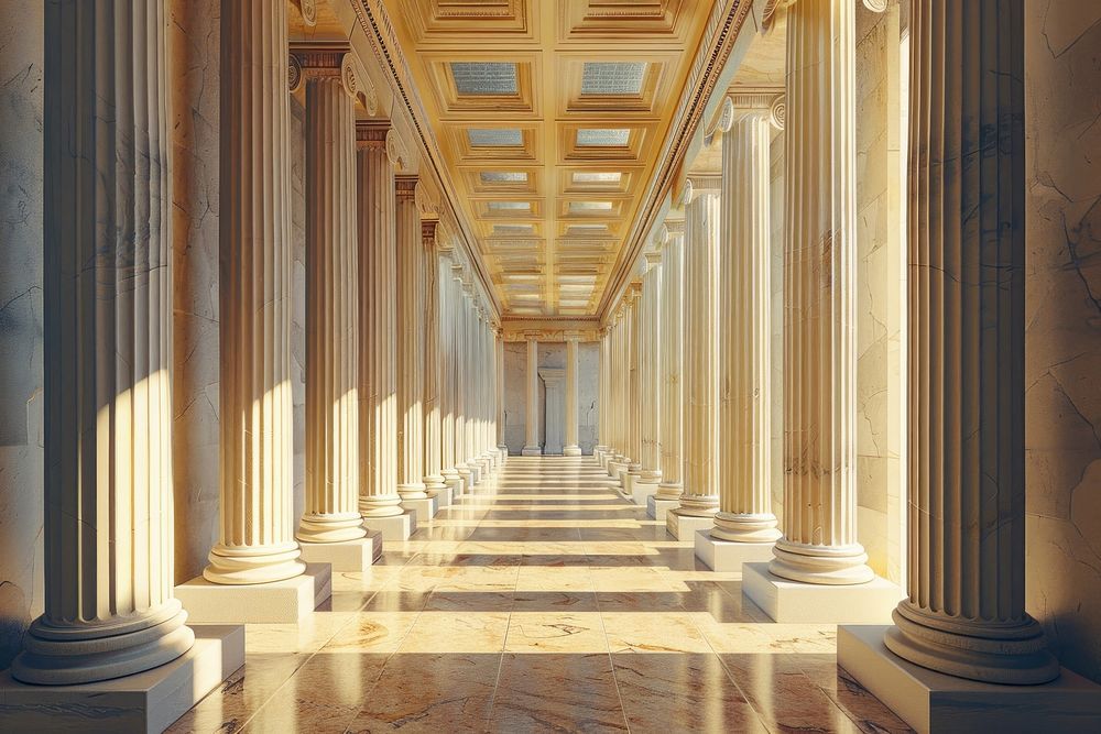 Photo hallway greek pillar architecture | Premium Photo - rawpixel