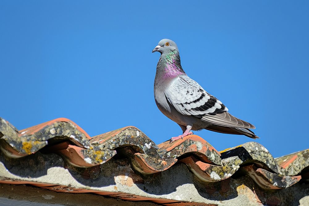 Photo of a pigeon animal sunny bird.