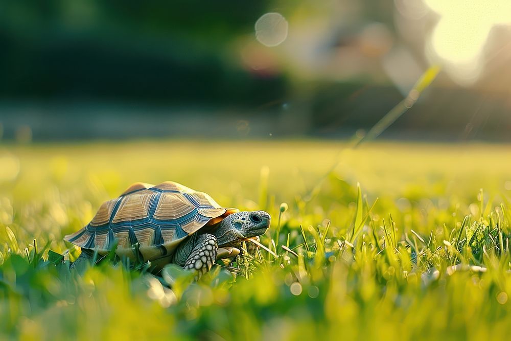 Photo of tortoise outdoors reptile animal.