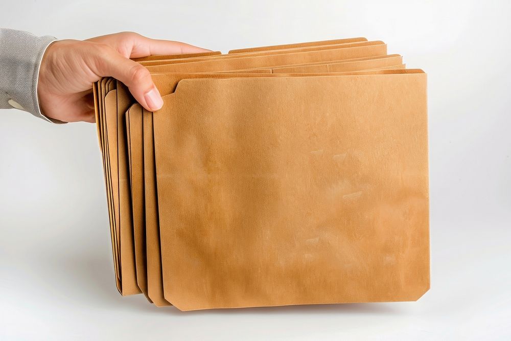 Brown file folder accessories accessory handbag.