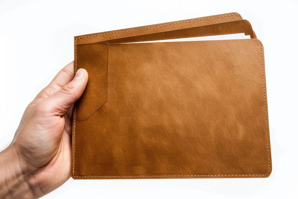 Brown file folder accessories accessory wallet.
