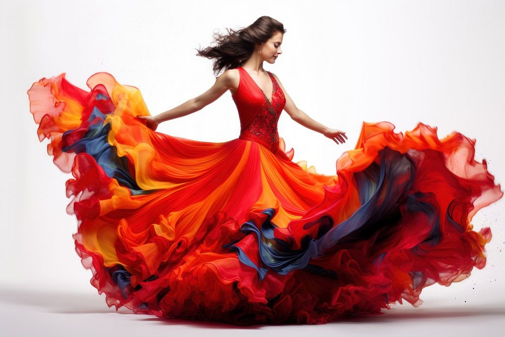 Flamenco flamenco dancing dress.