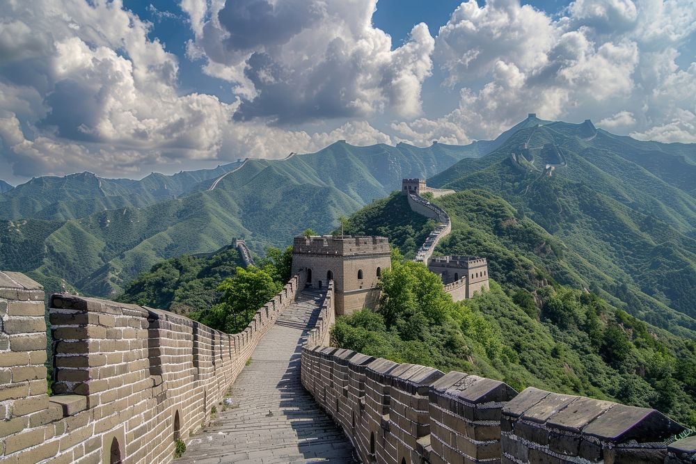 Photo of great wall of china architecture building landmark.