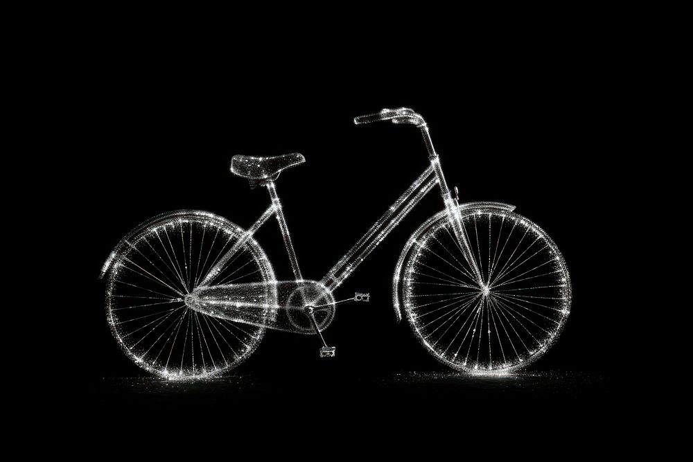 Effect minimal of classic bicycle vehicle wheel black.
